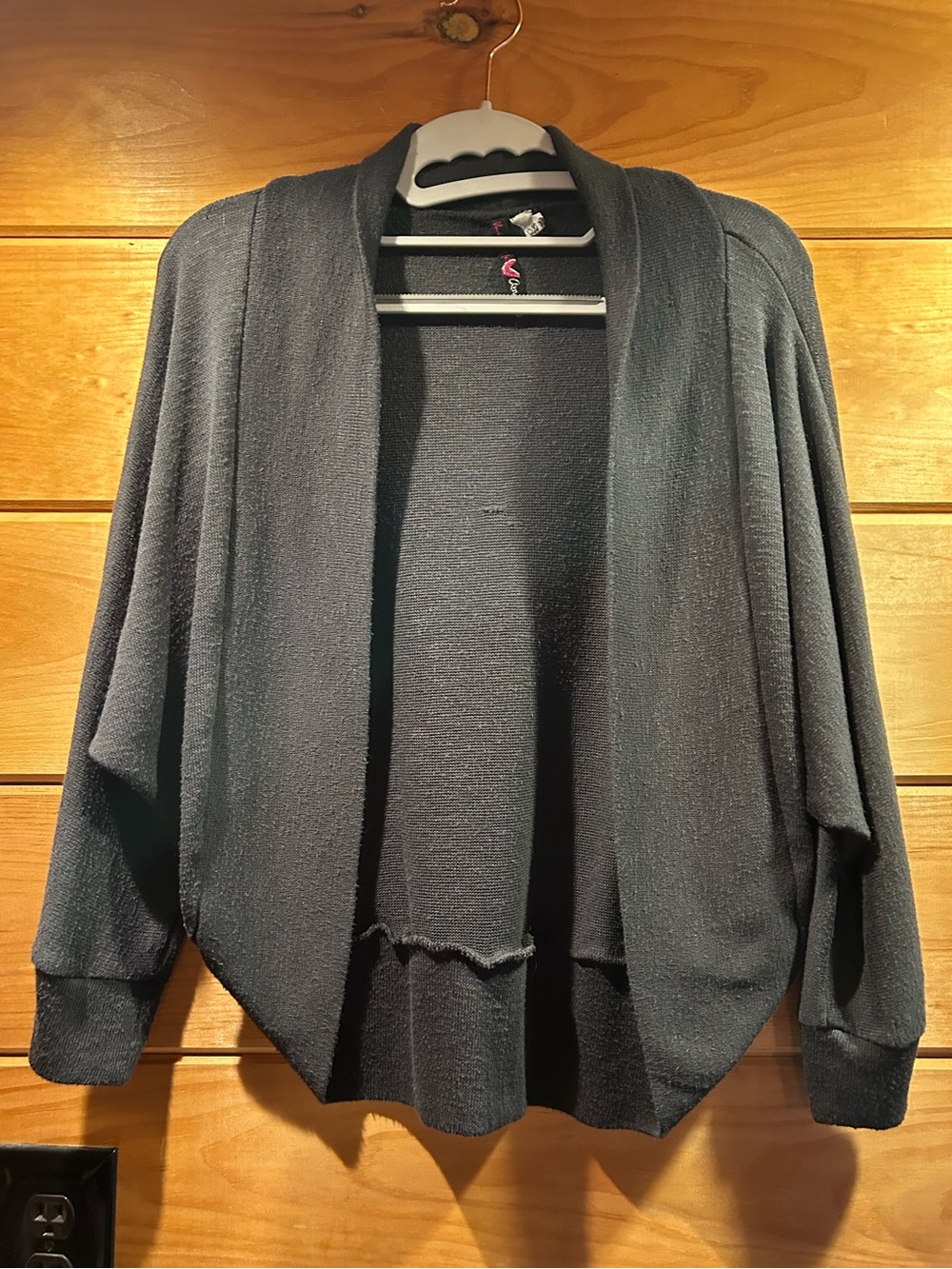 Women’s Dark Gray Knit Wrap Cardigan